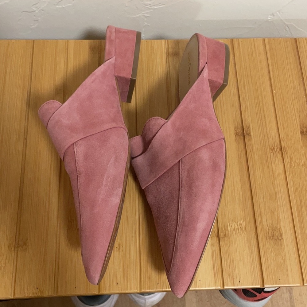 Marlee Suede Point-toe Mules In Rose - Picture 4 of 8